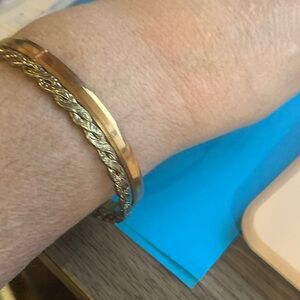 Gold and Silver Bangle Bracelet